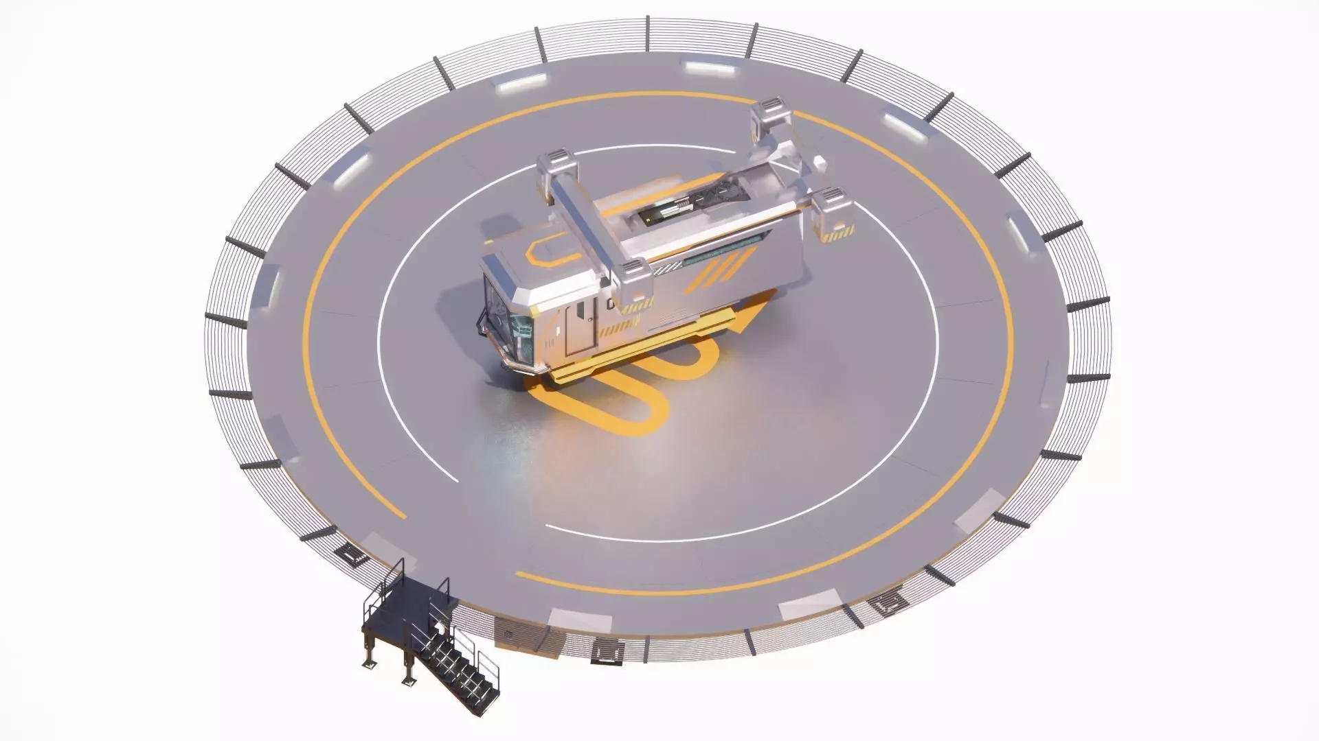 Sci-fi Landing Pad 002 3D model_0