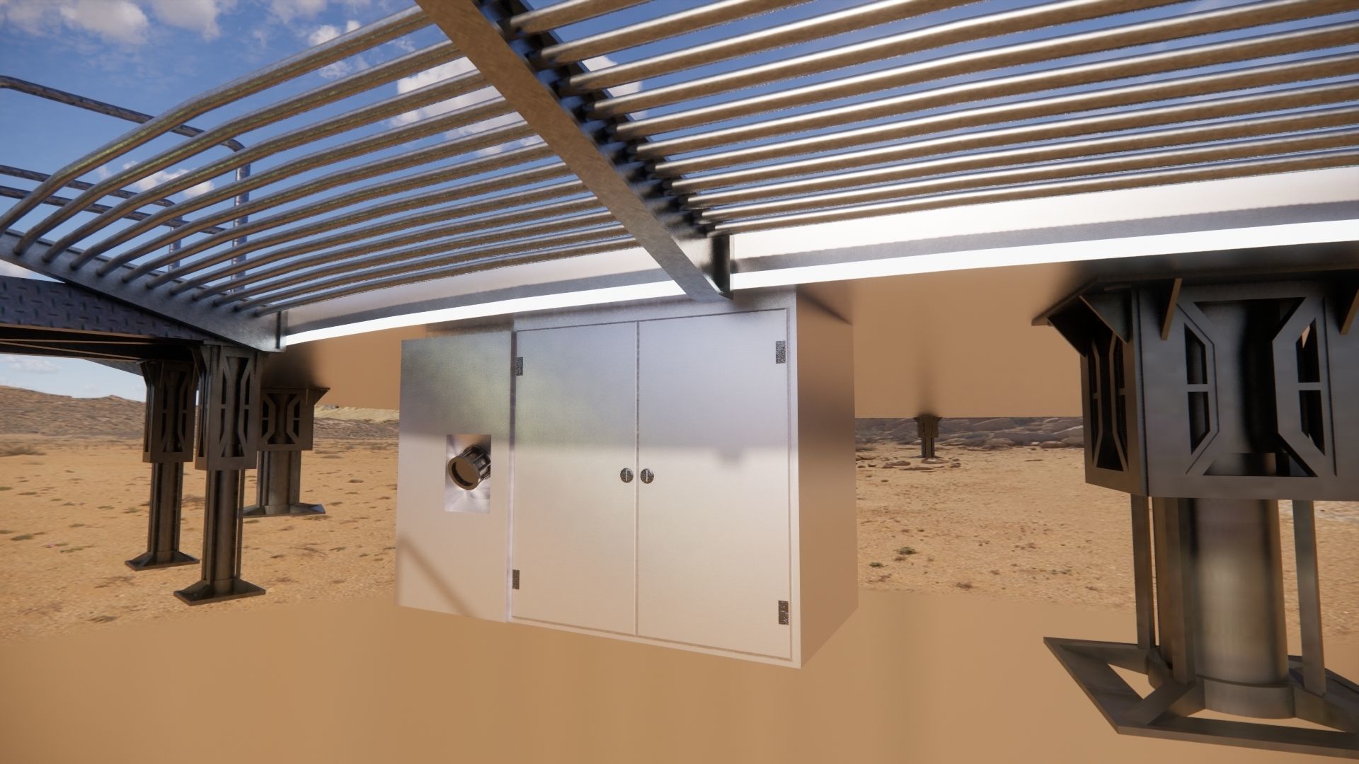 Sci-fi Landing Pad 002 3D model_9