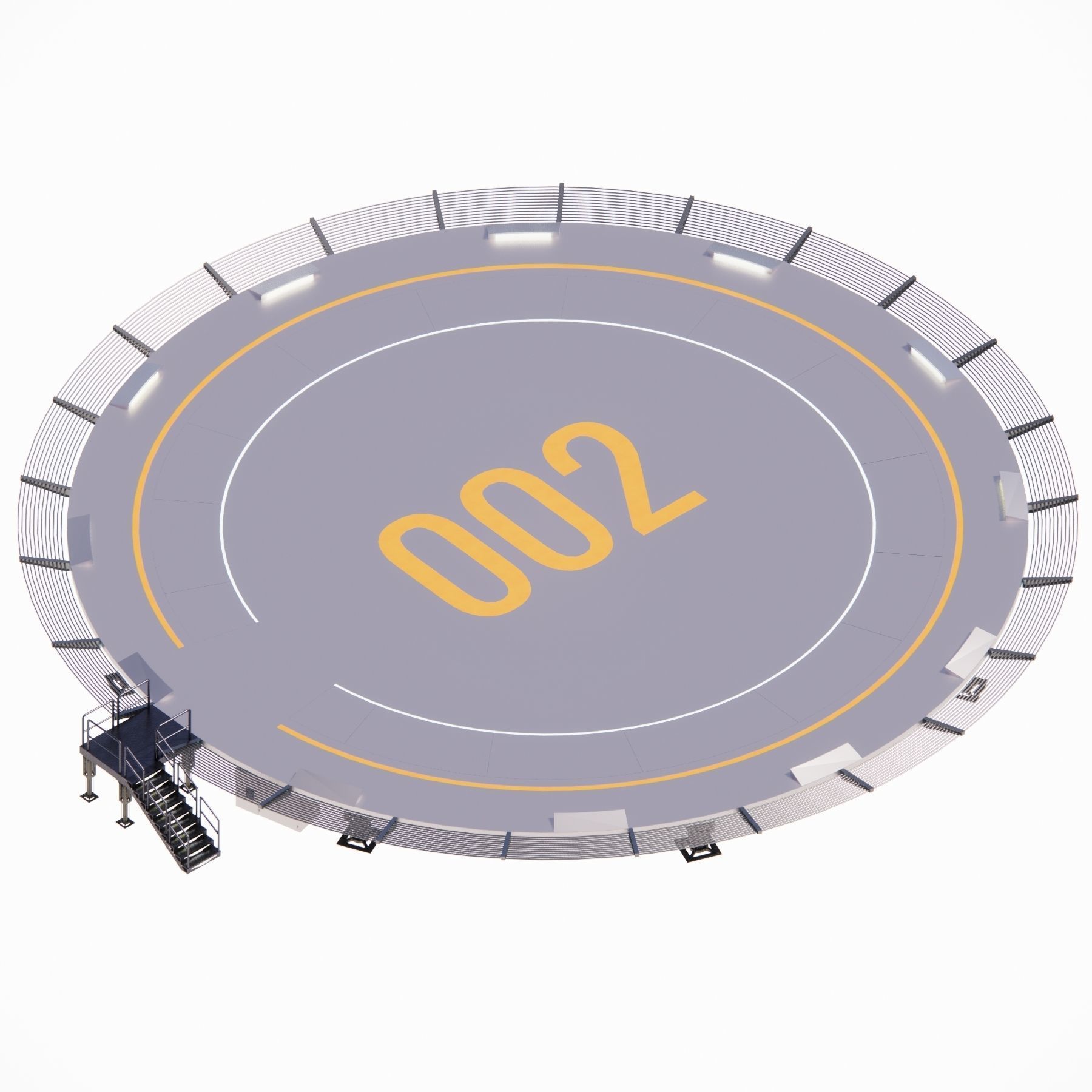 Sci-fi Landing Pad 002 3D model_3