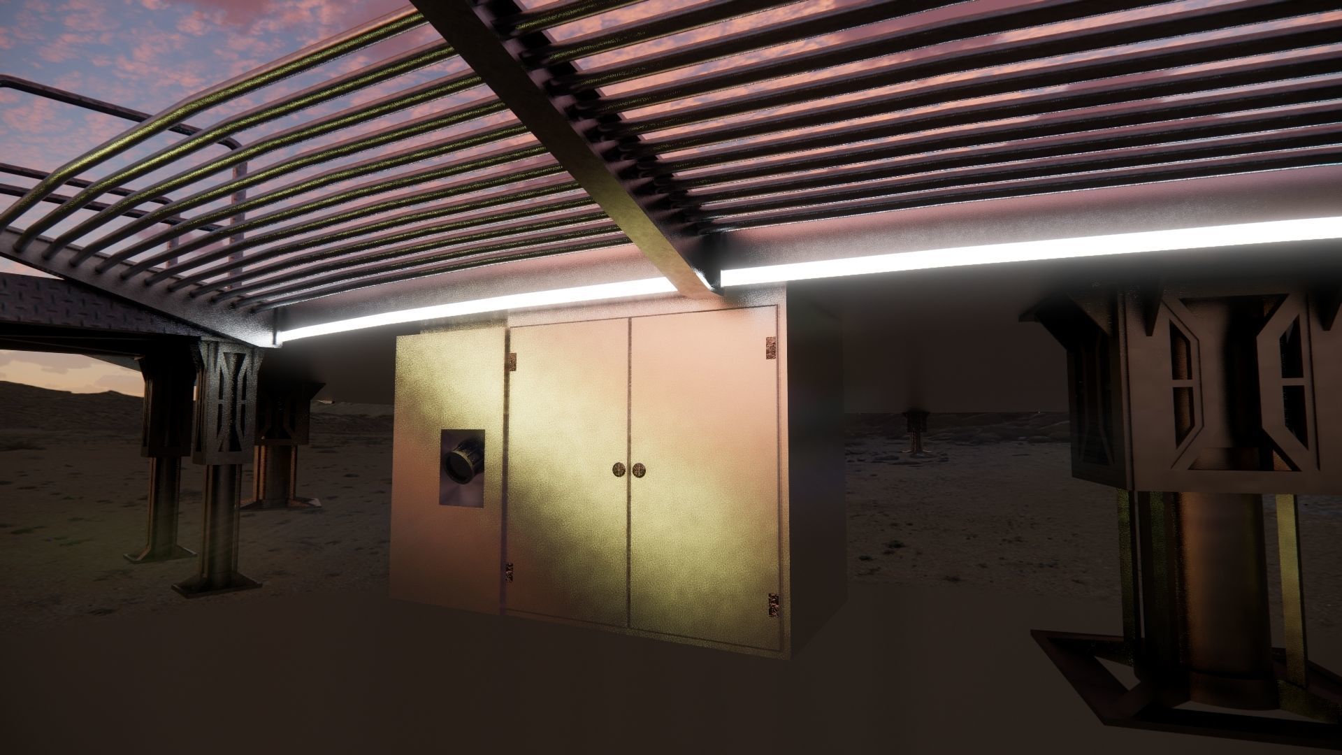 Sci-fi Landing Pad 002 3D model_8