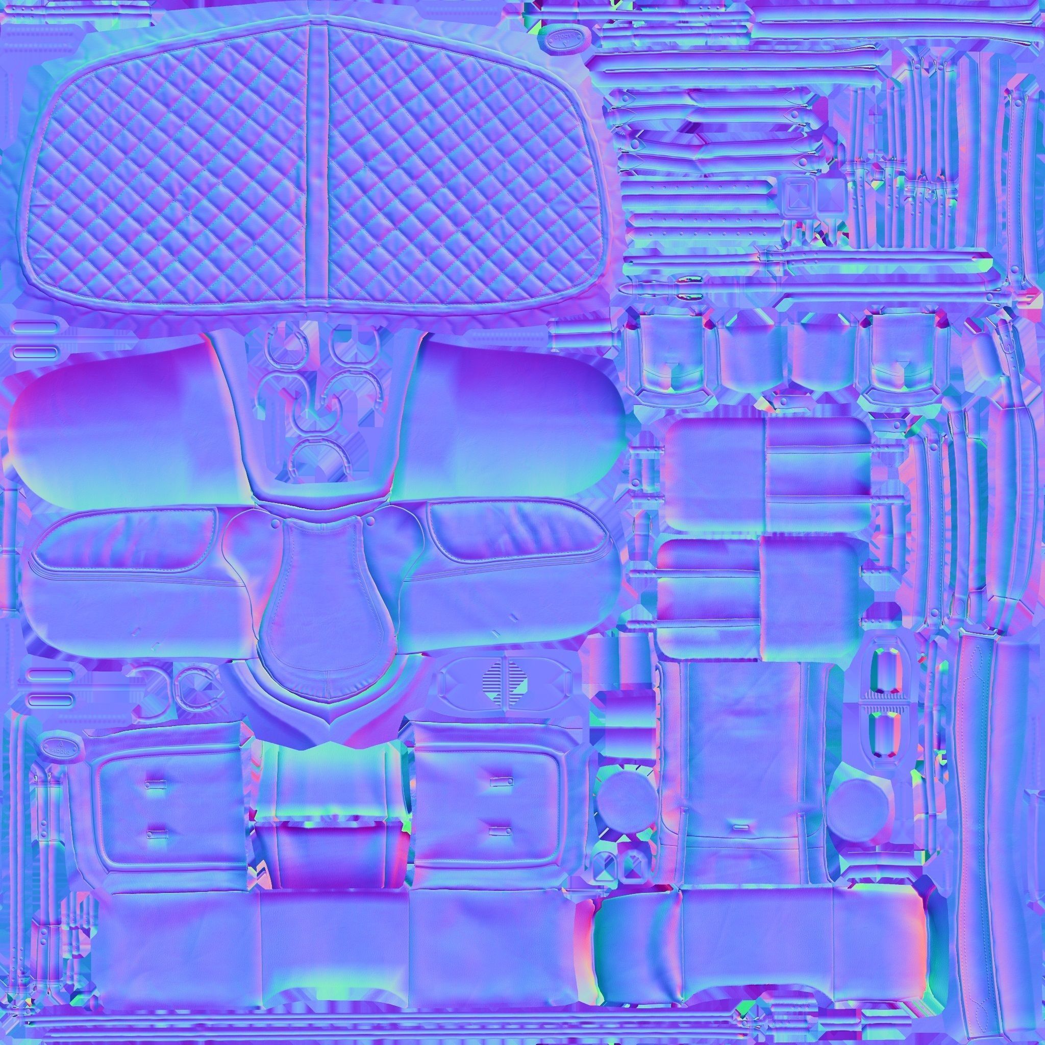 horse2 horse with saddle 3D model_19