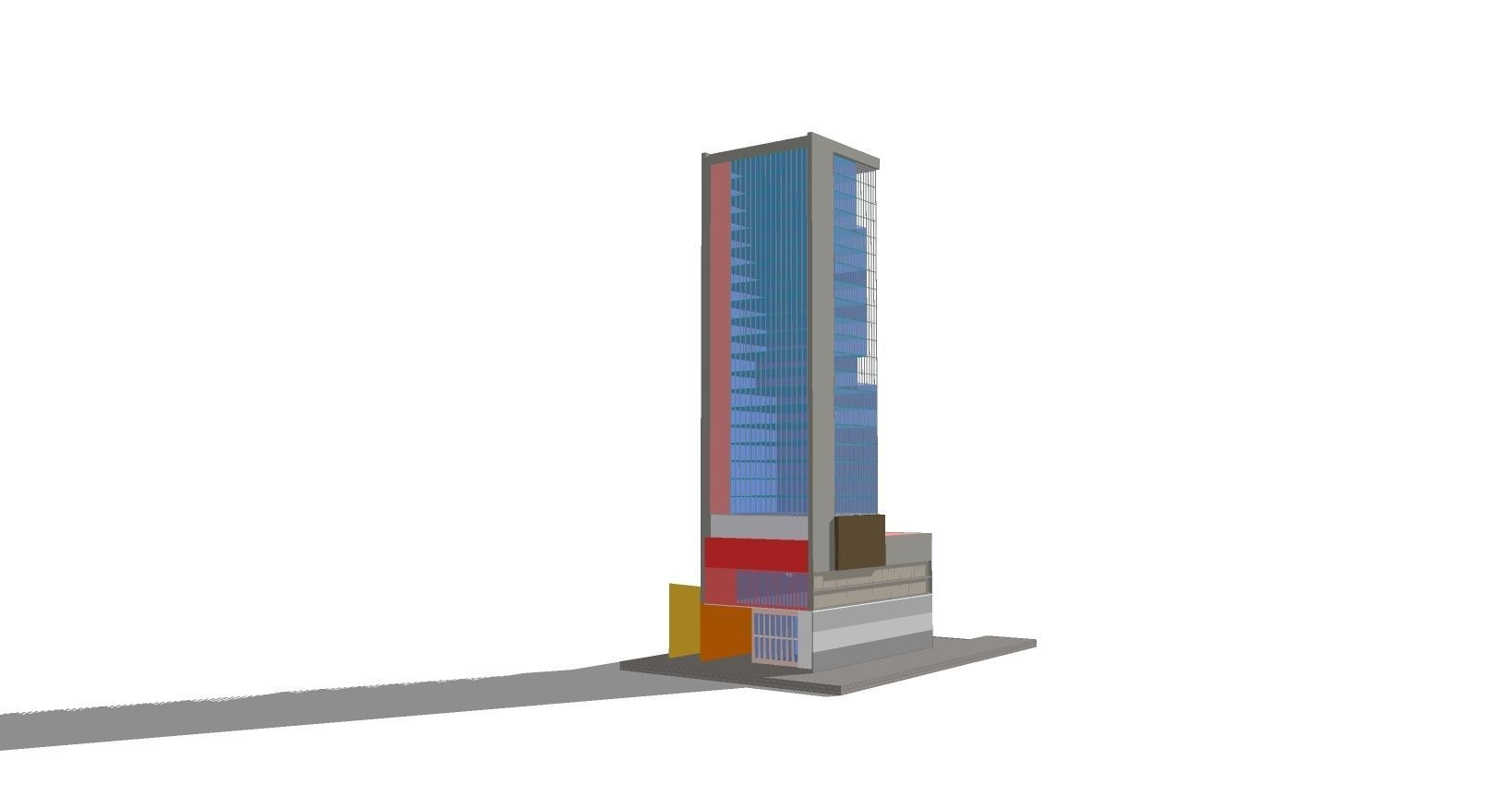 Highrise Building 01 3D model_1