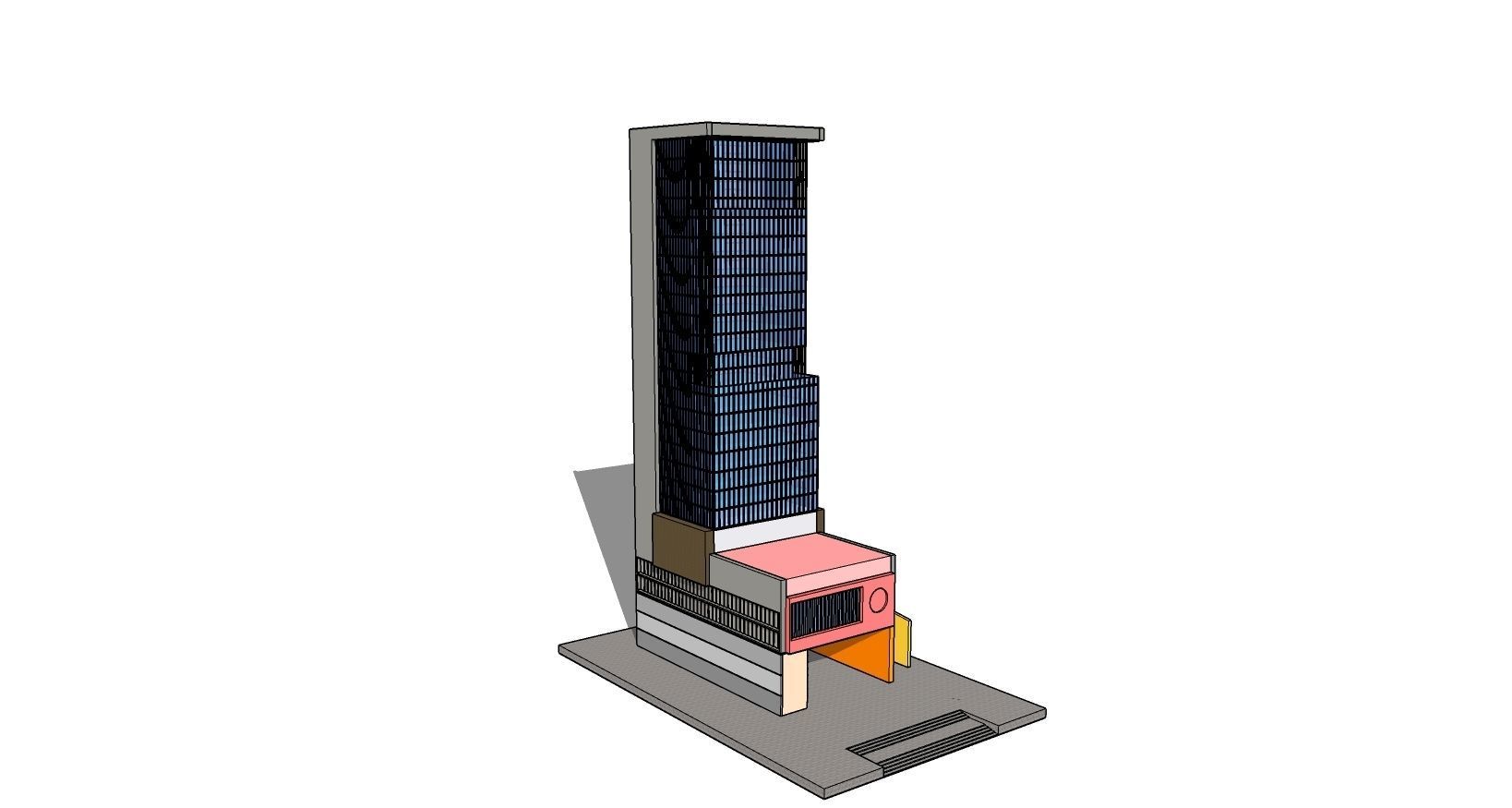 Highrise Building 01 3D model_4