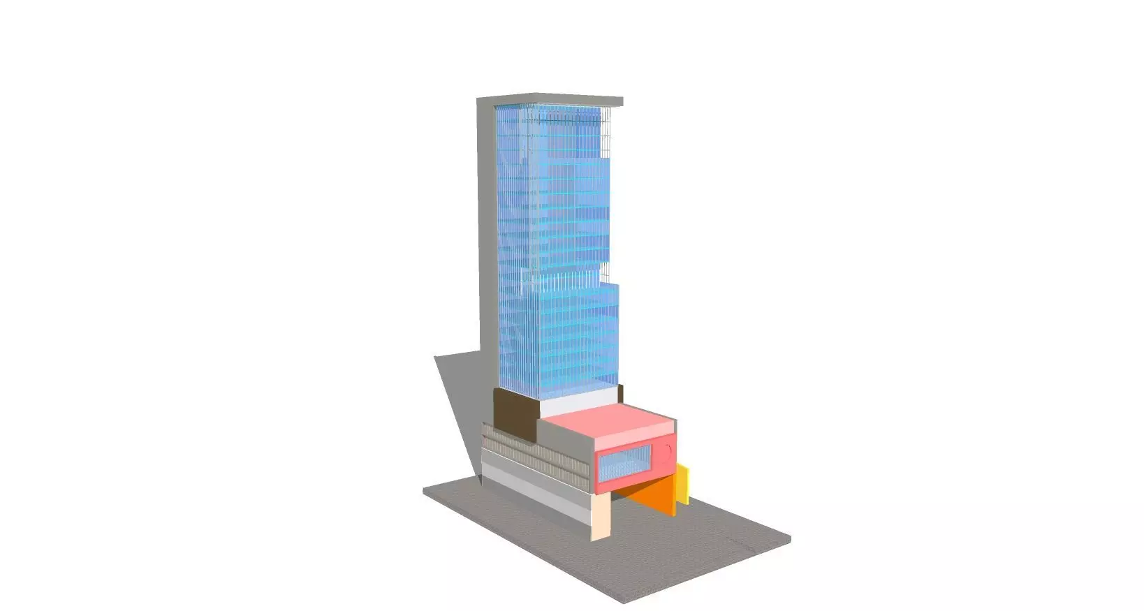 Highrise Building 01 3D model_0