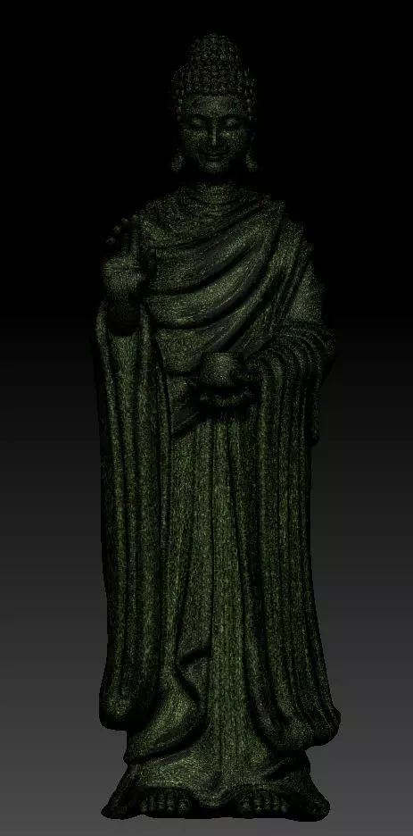 buddha 2 statue 3D model_0