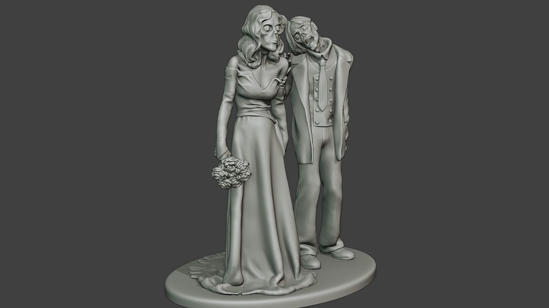 Married casual zombies CZ2 3D print model_10