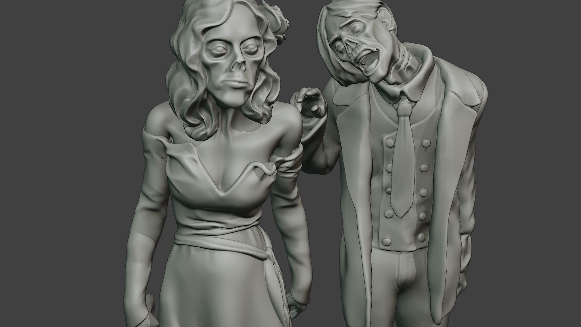 Married casual zombies CZ2 3D print model_19