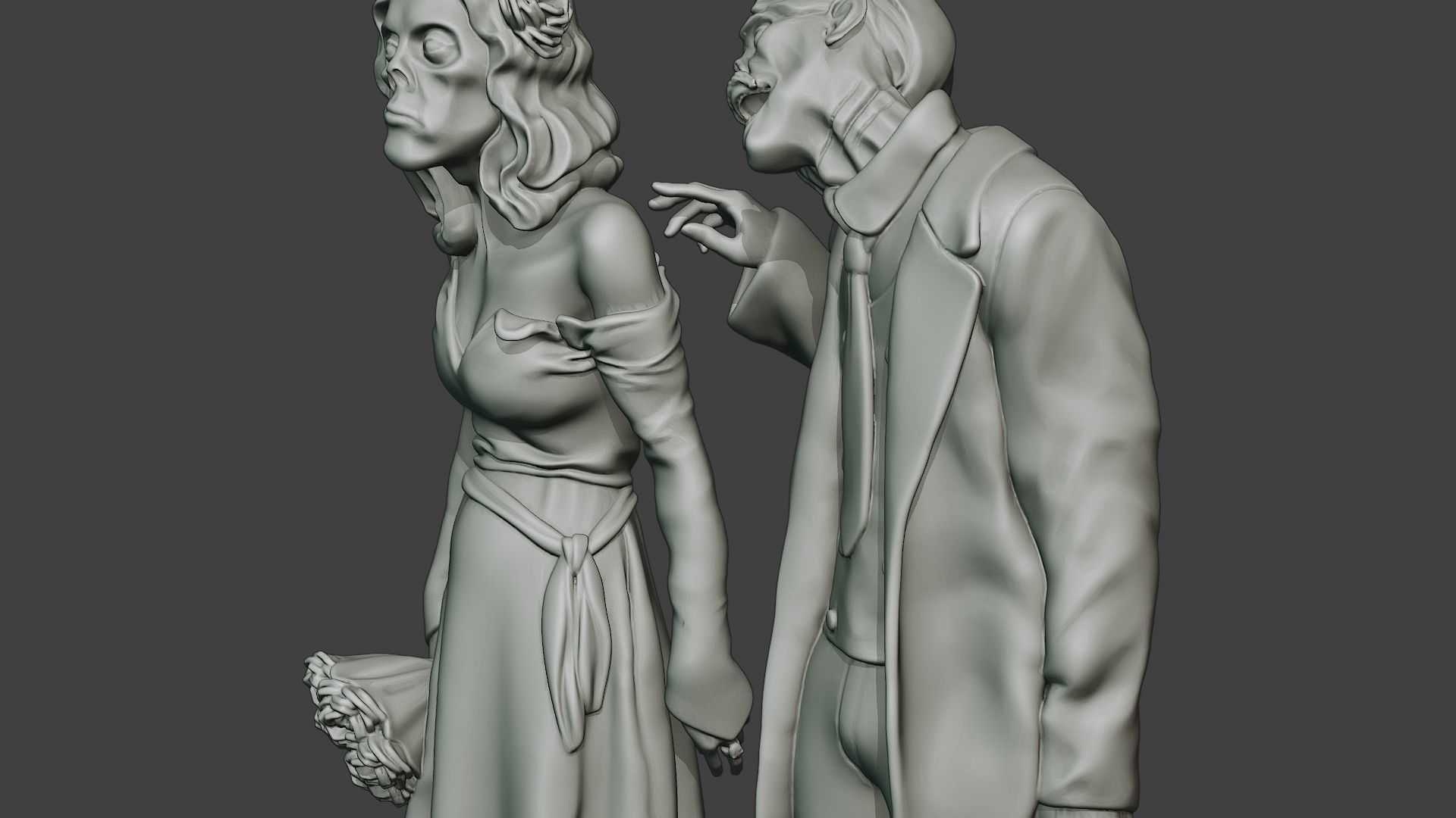Married casual zombies CZ2 3D print model_18