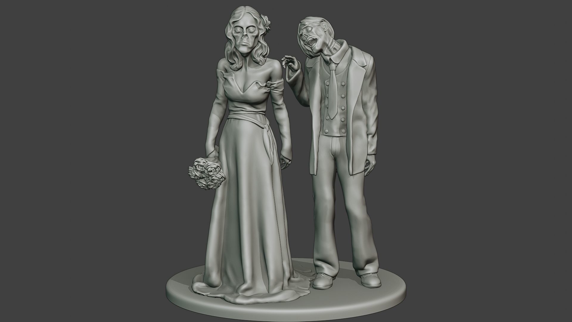 Married casual zombies CZ2 3D print model_1