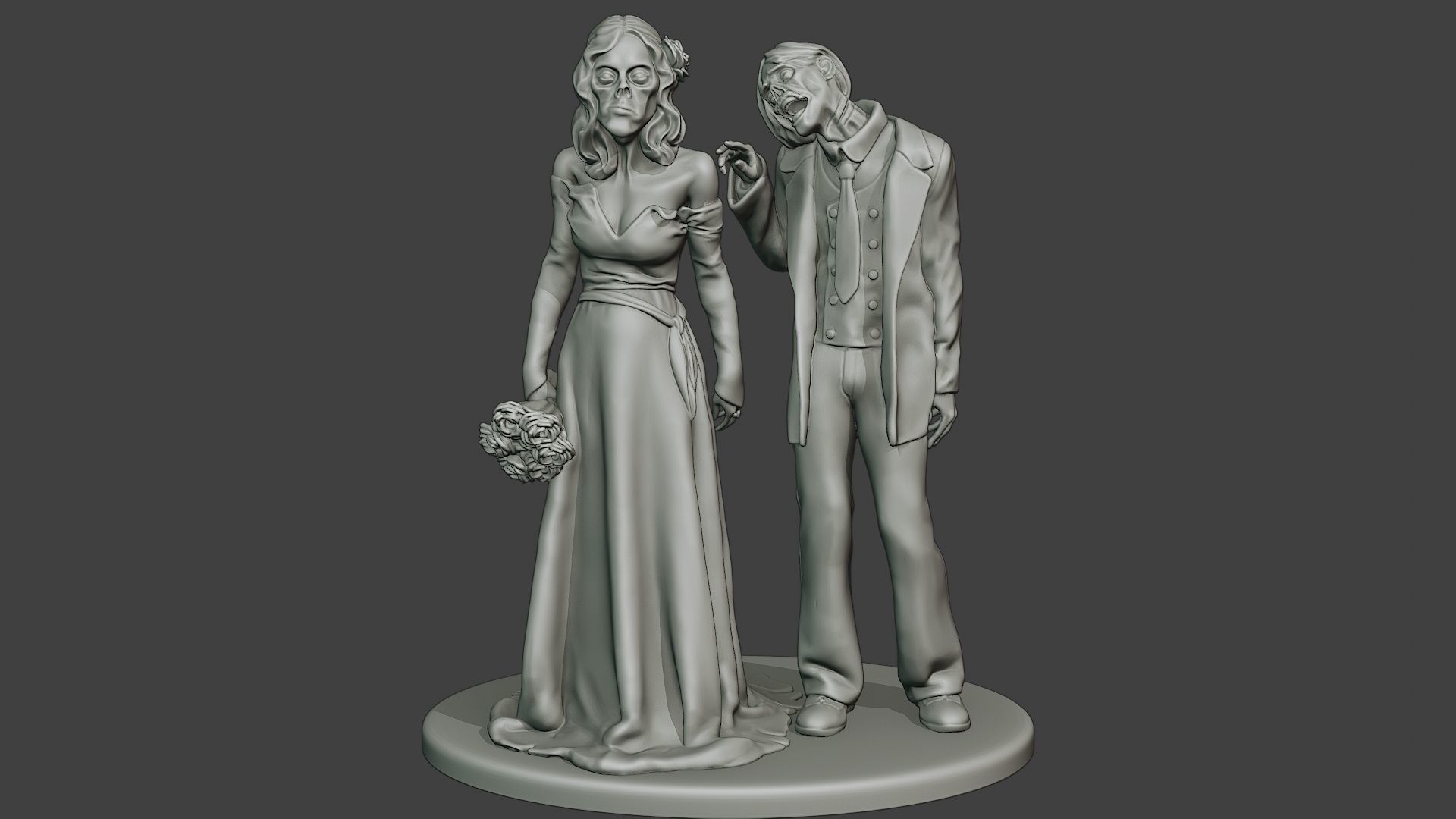 Married casual zombies CZ2 3D print model_11