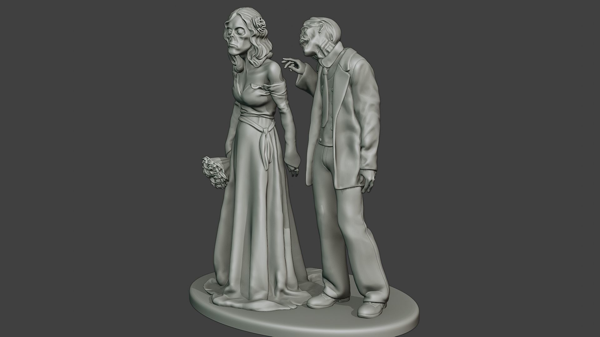 Married casual zombies CZ2 3D print model_2