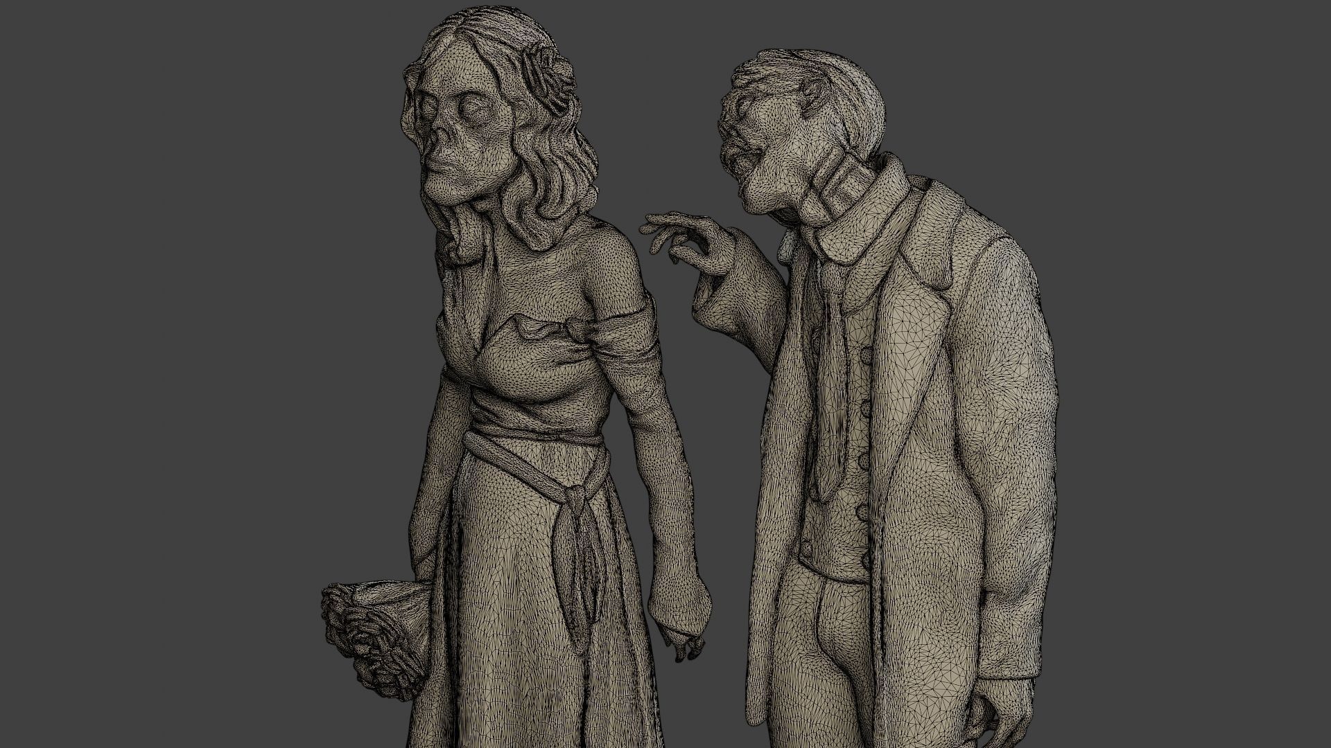 Married casual zombies CZ2 3D print model_12