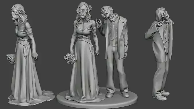 Married casual zombies CZ2 3D print model