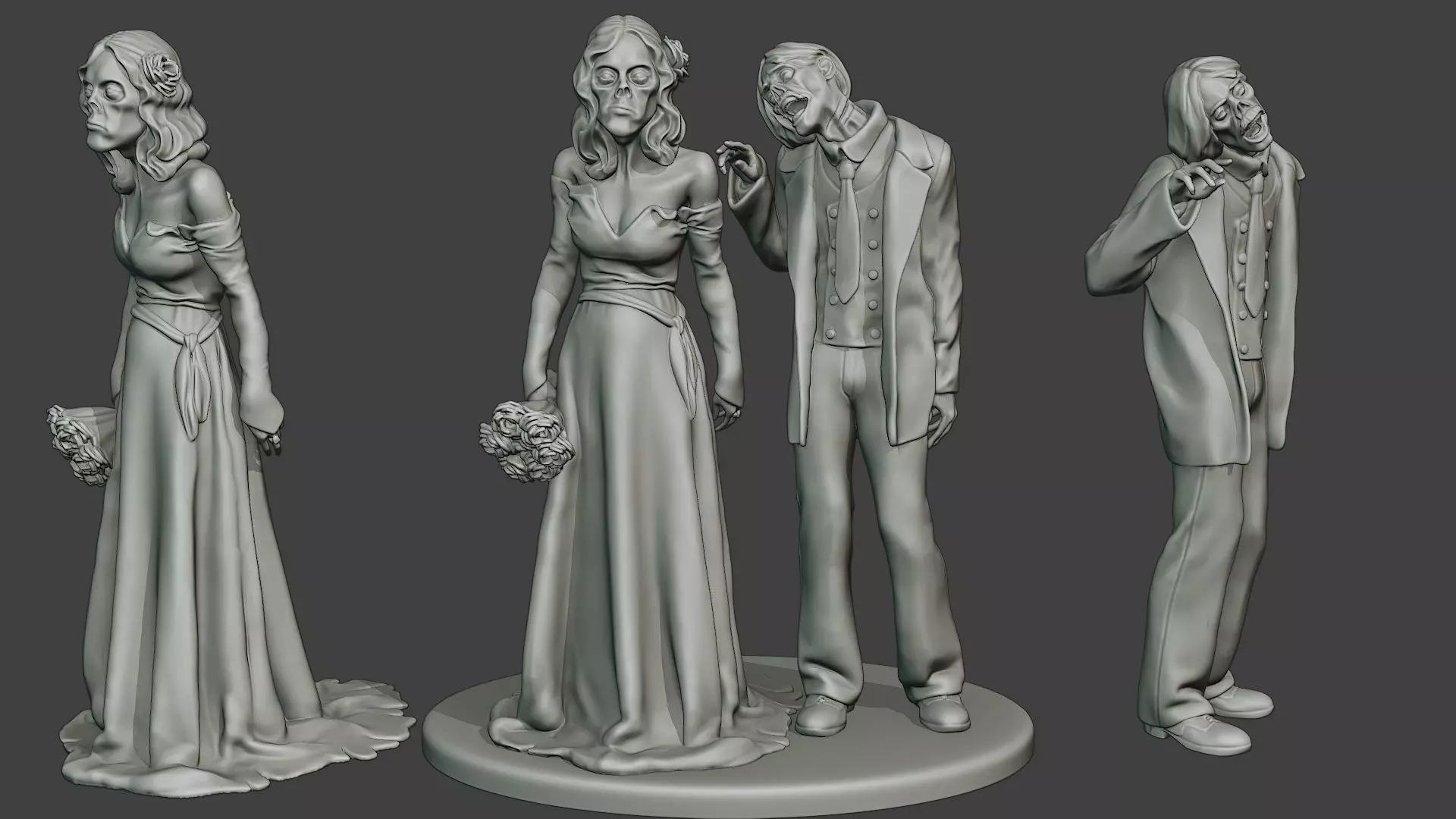 Married casual zombies CZ2 3D print model_0