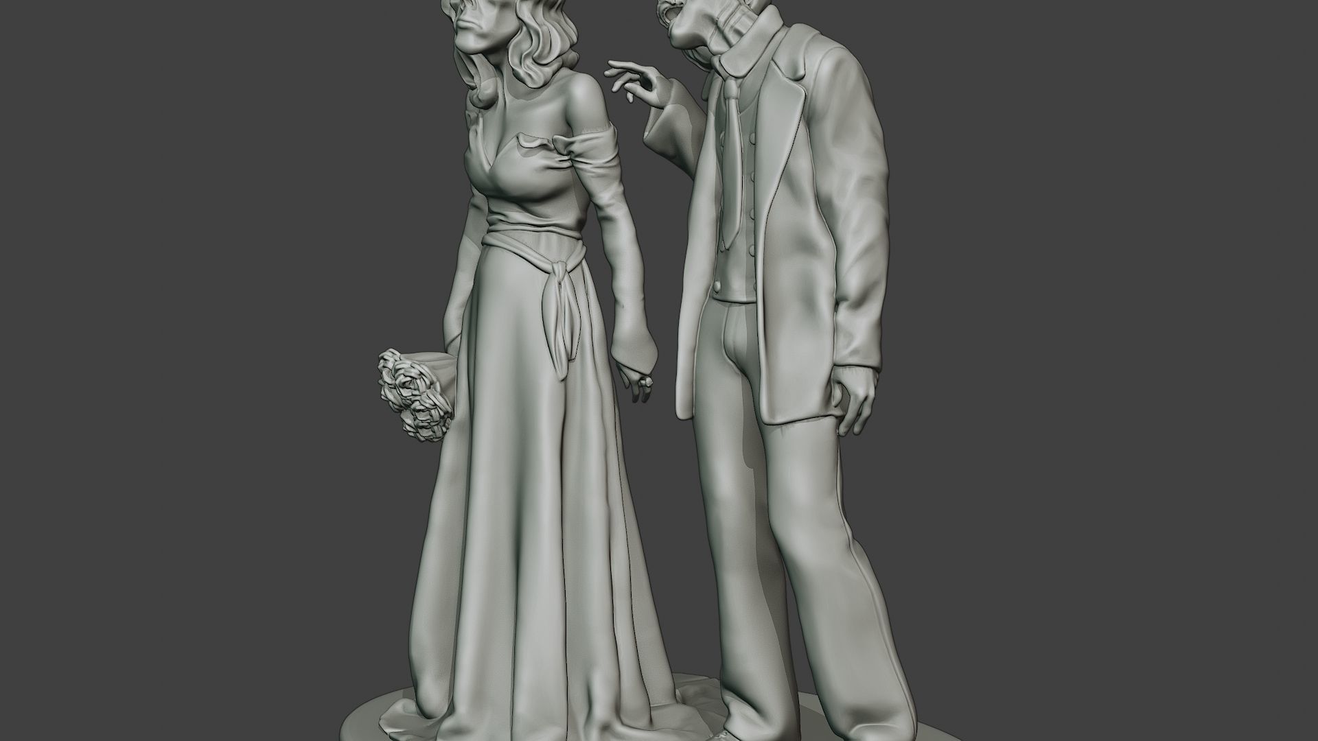 Married casual zombies CZ2 3D print model_27
