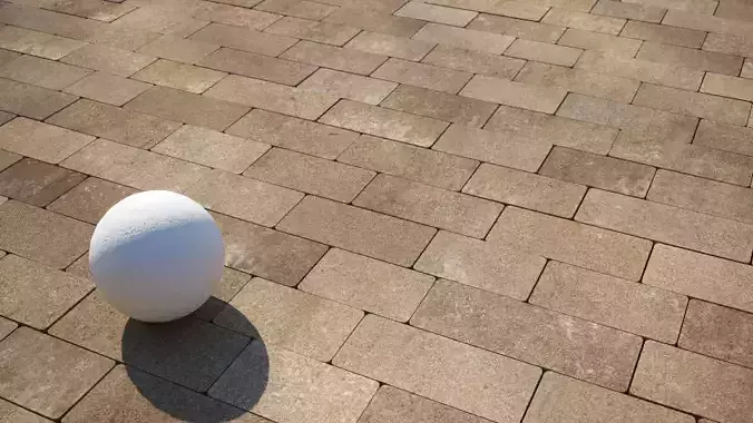 Yellow concrete pavement