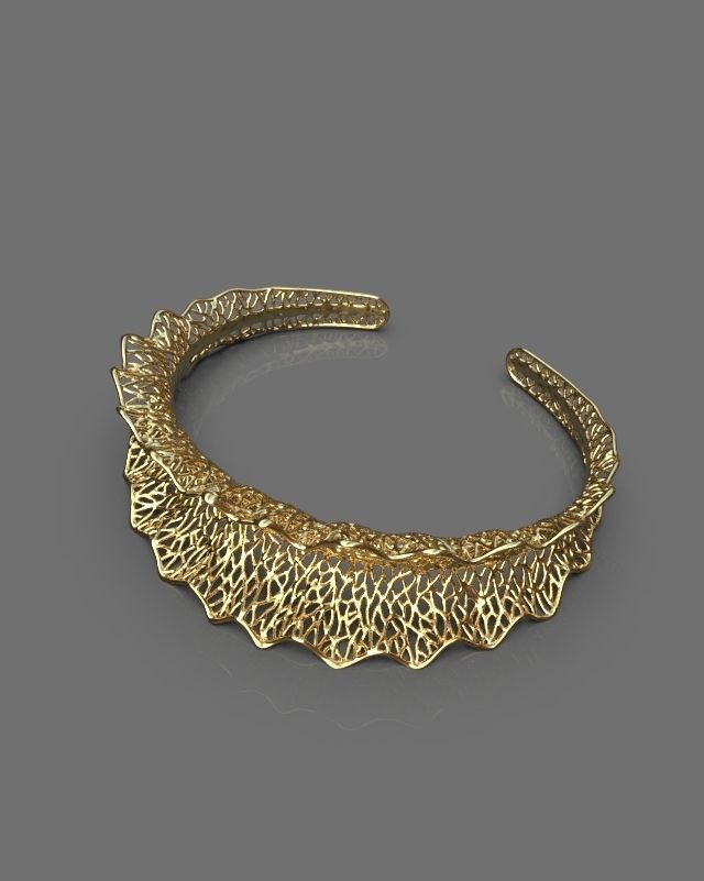 Stylized bracelet 3D print model_10