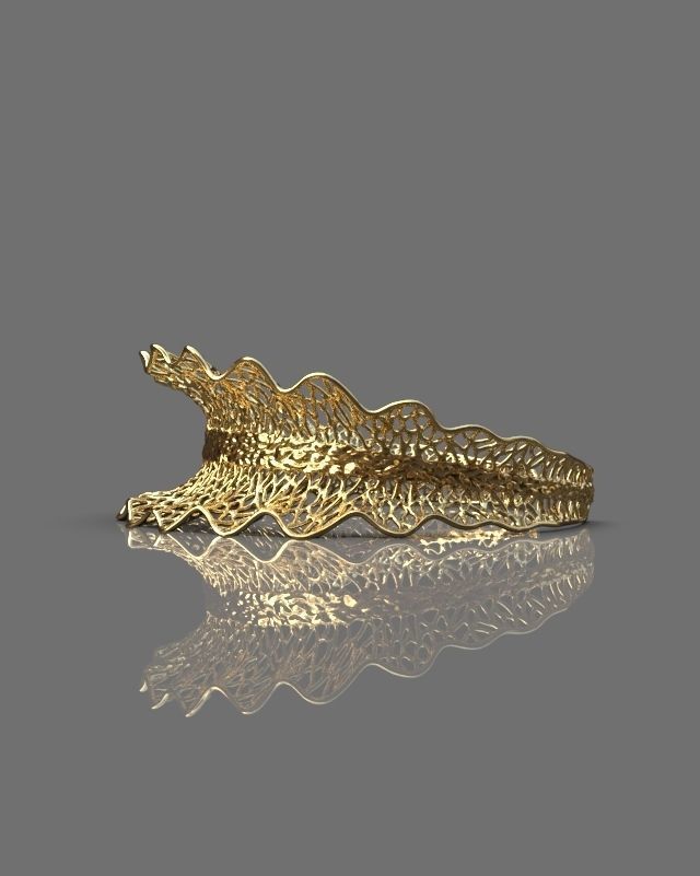 Stylized bracelet 3D print model_7
