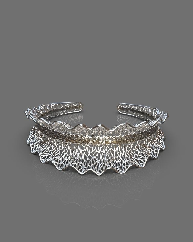 Stylized bracelet 3D print model_12