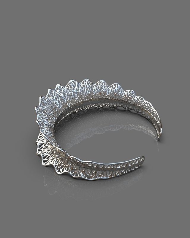 Stylized bracelet 3D print model_13