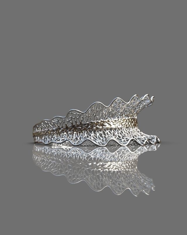 Stylized bracelet 3D print model_3