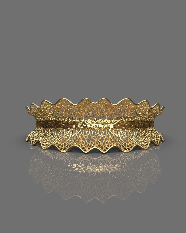 Stylized bracelet 3D print model_1