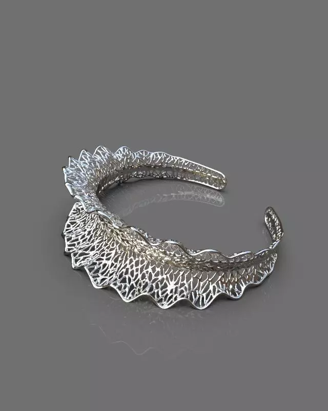 Stylized bracelet 3D print model_0