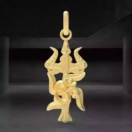 Om trishul pendent