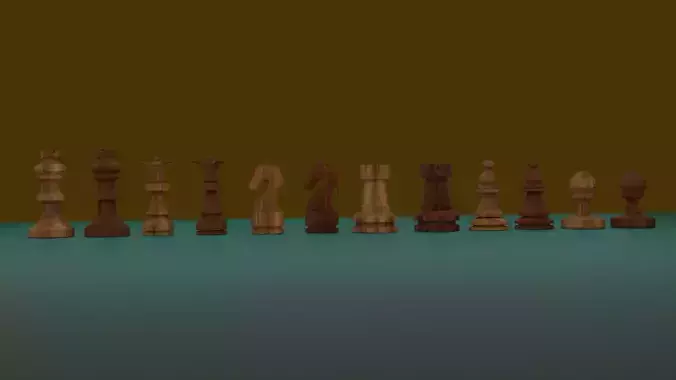 Chess Wooden Pieces Set