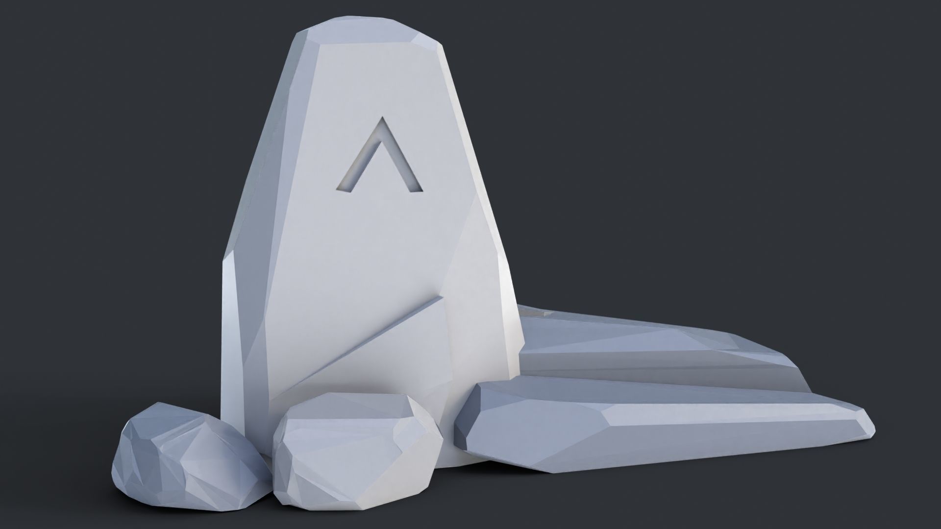 Low Poly Stone and Rocks Pack - 50 in 1 Pack Low-poly 3D model_29