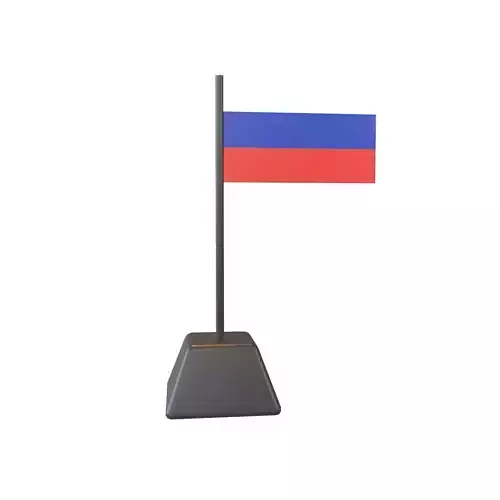 Russia Flag v1 001 Low-poly 3D model