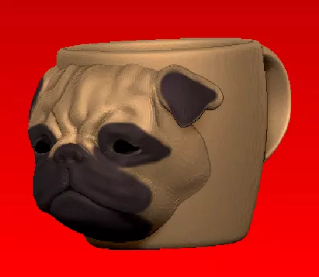 cup pug Free 3D print model