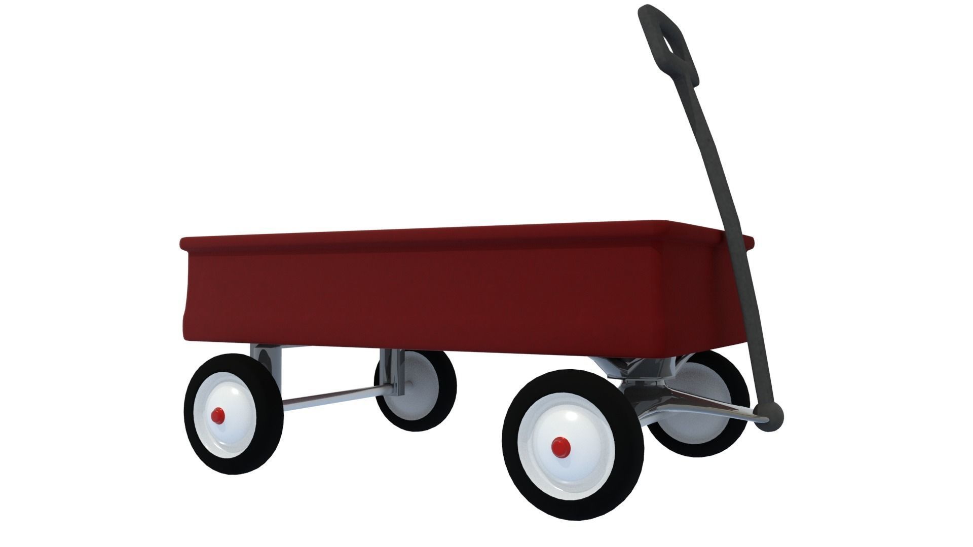 Red Wagon 3D model_1