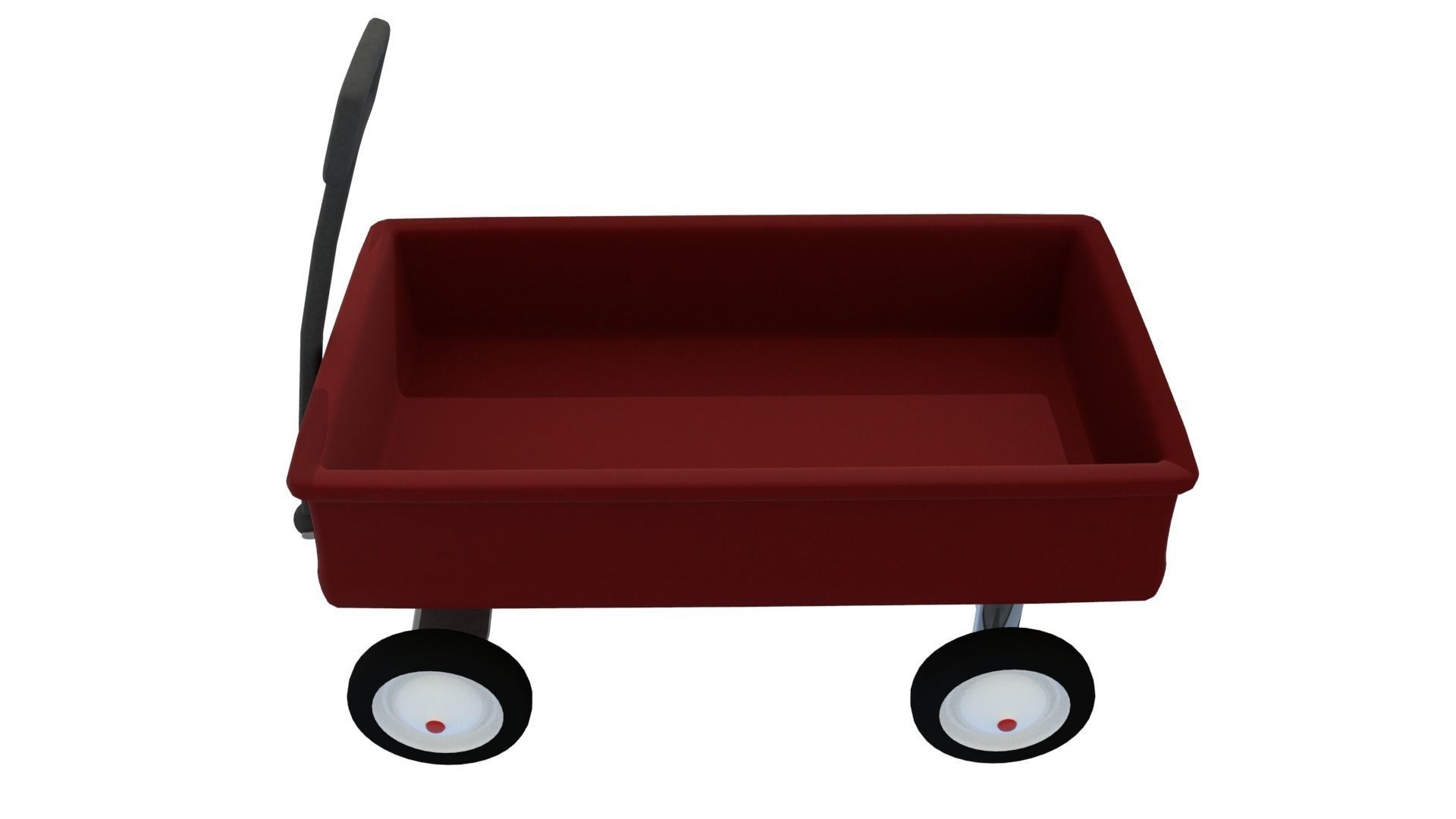 Red Wagon 3D model_4