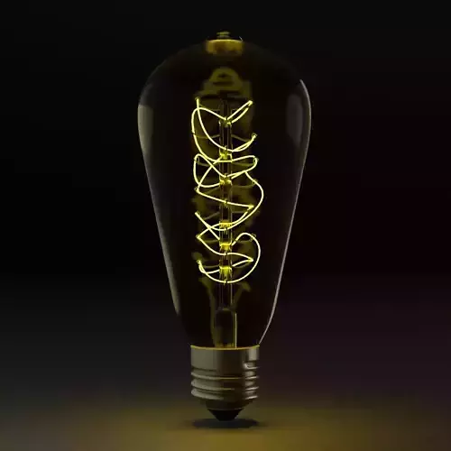 retro light bulbs 3D model