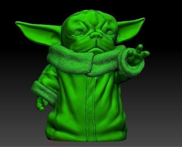 YODAPUG BABY YODA Free 3D print model