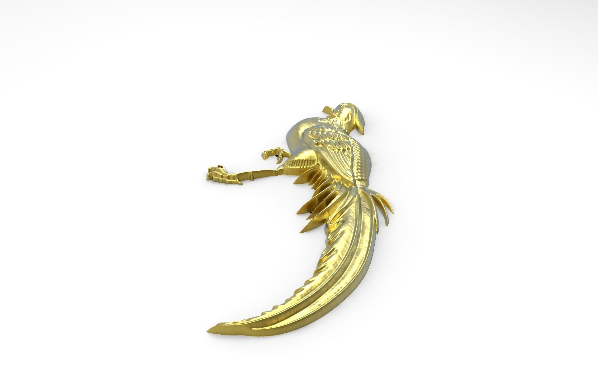 pheasant 3d model relief details  3D print model_1