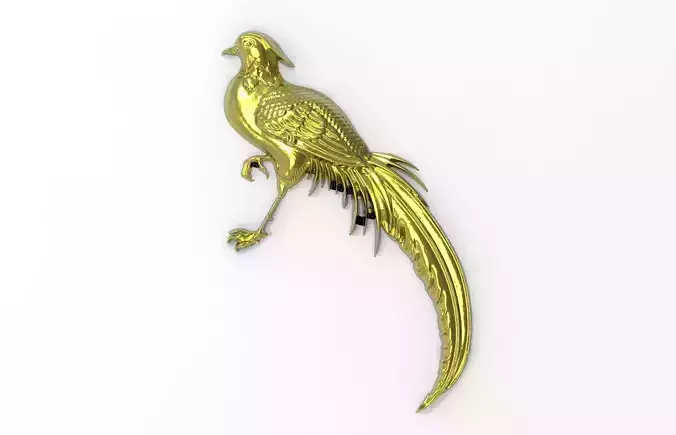 pheasant 3d model relief details 