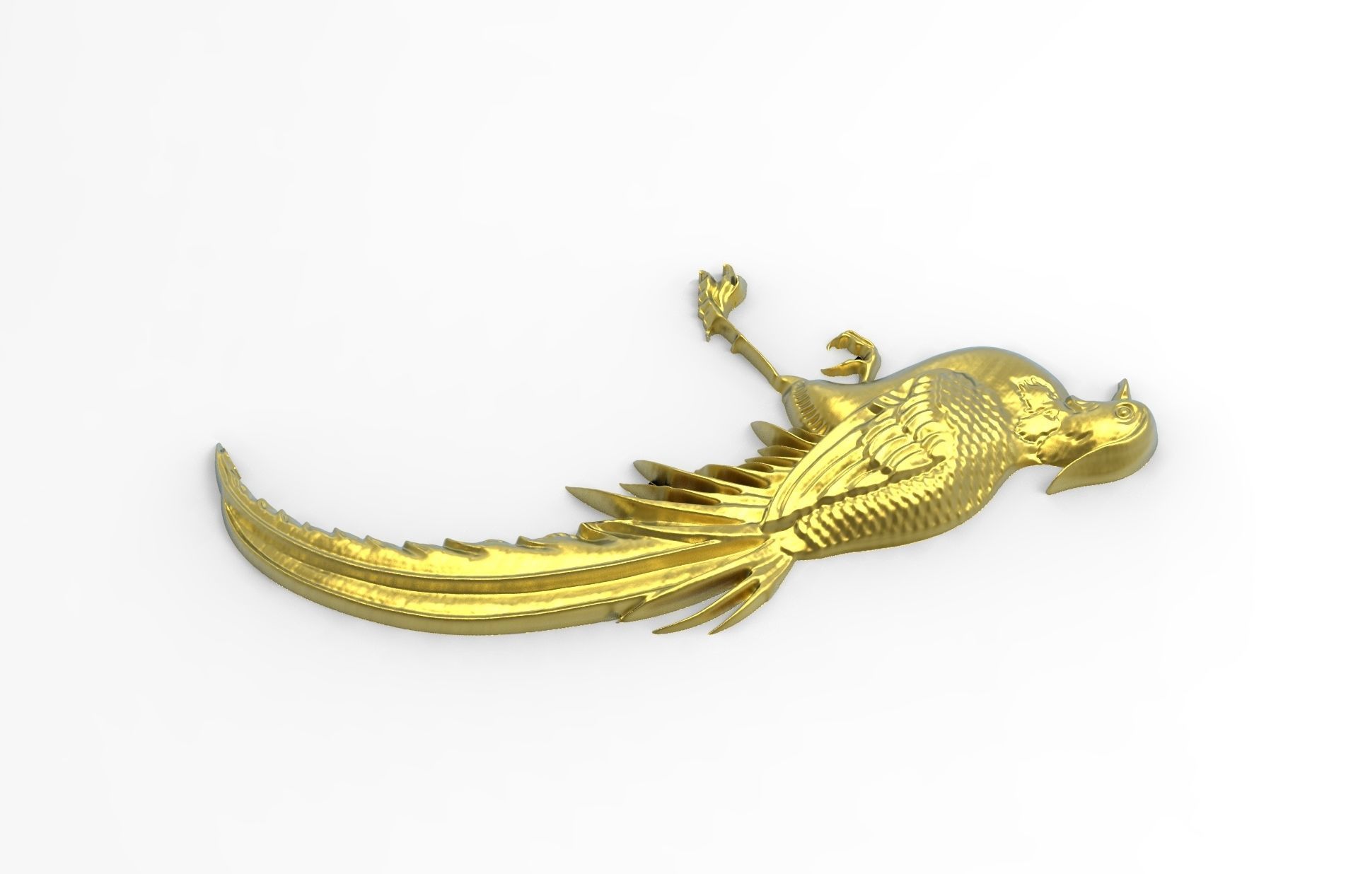 pheasant 3d model relief details  3D print model_3