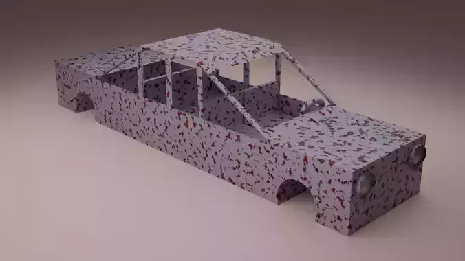 Car Wreckage Rusted Body Colour Faded