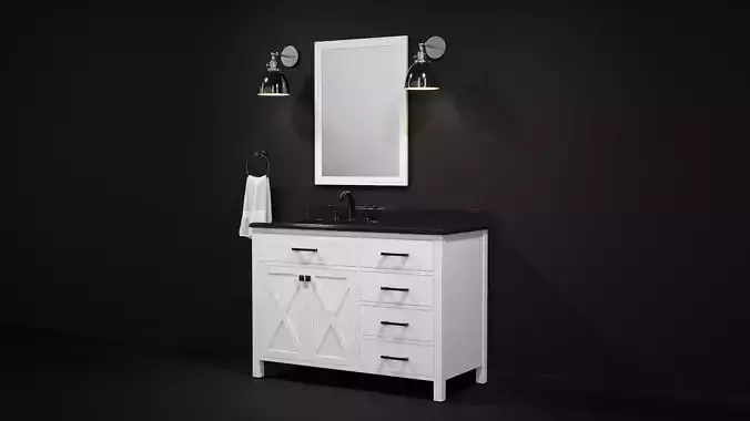  OVE Ainsley II WHT 48 THD USA 3D model