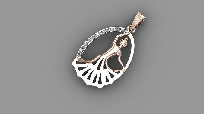 Dancing Doll Gold Pendan 3D print model
