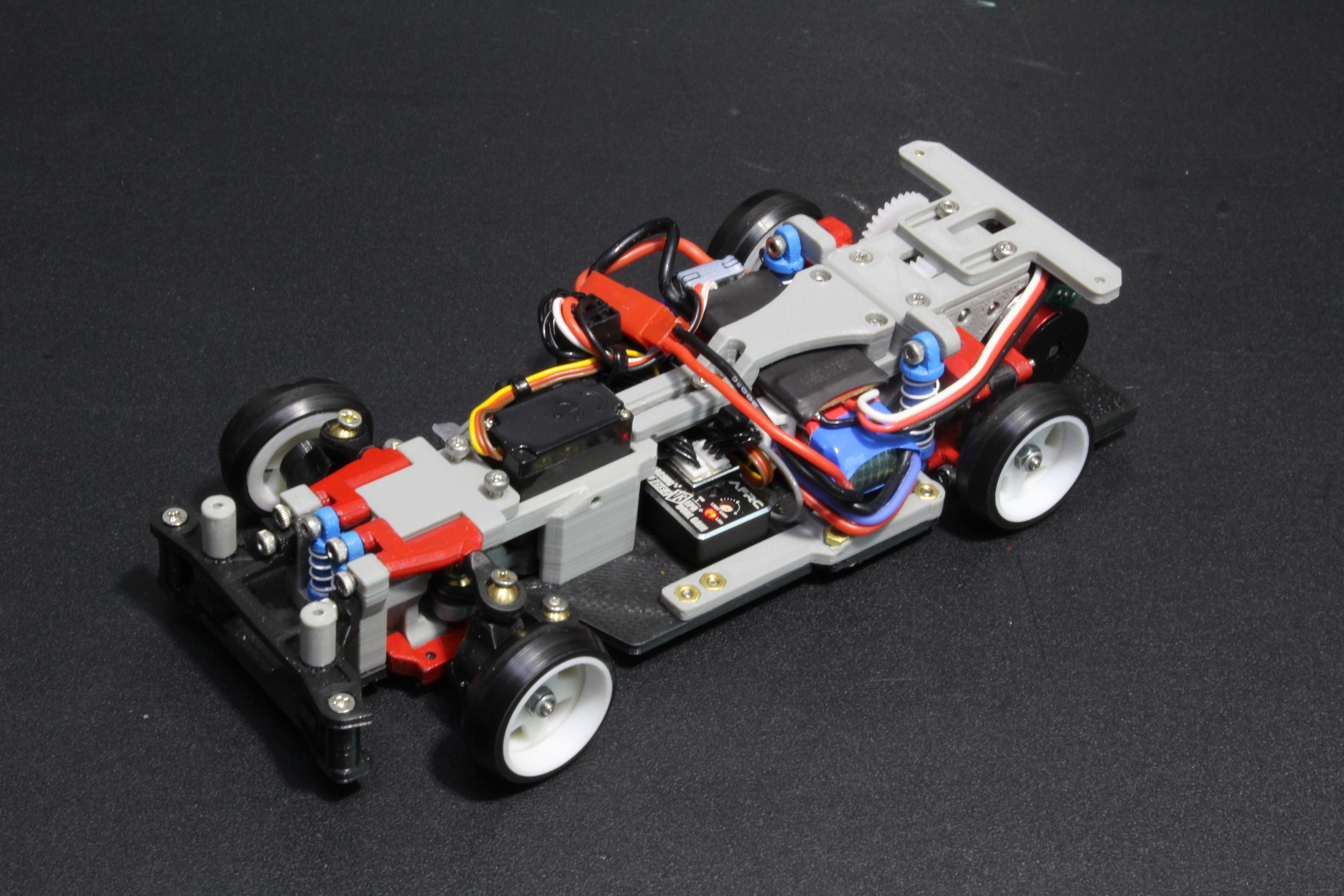 RWD drift chassis kit 3D print model_8