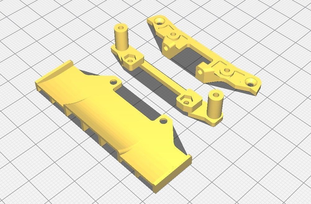 RWD drift chassis kit 3D print model_24
