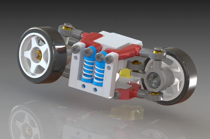 RWD drift chassis kit 3D print model_13
