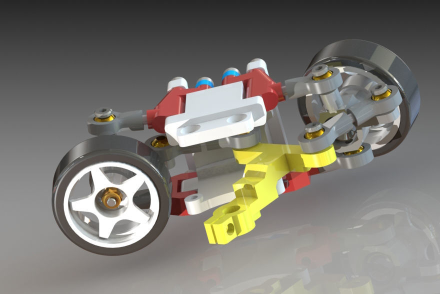 RWD drift chassis kit 3D print model_14