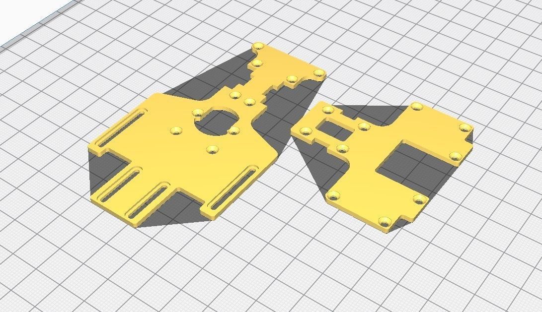 RWD drift chassis kit 3D print model_19