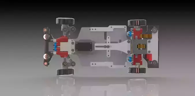 24th RWD drift chassis kit 3D print model 3