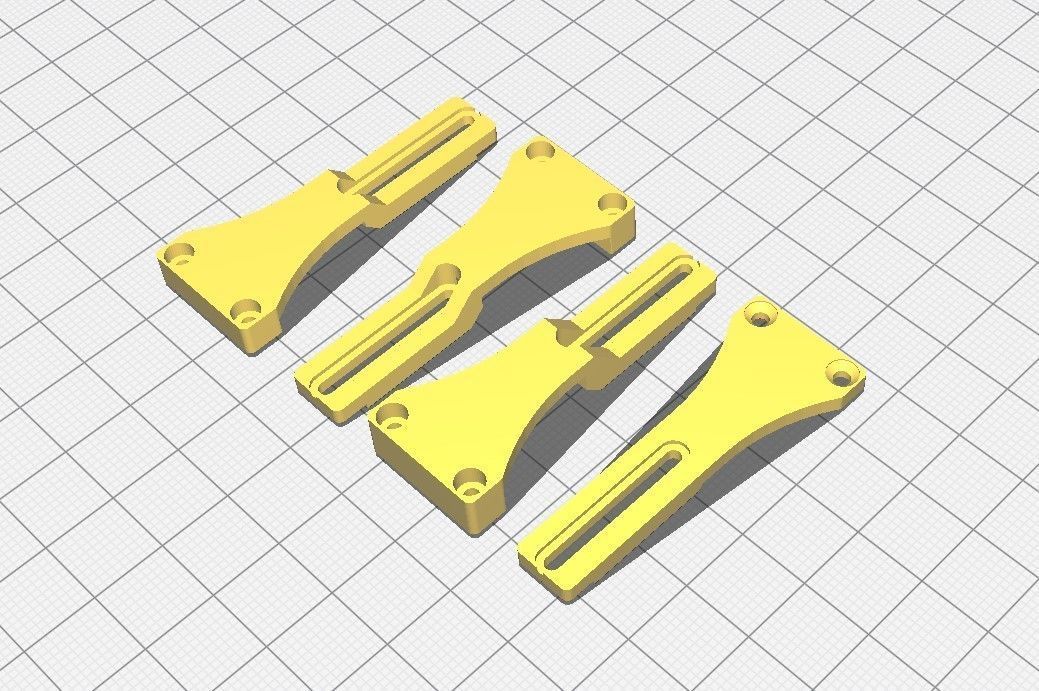 RWD drift chassis kit 3D print model_27