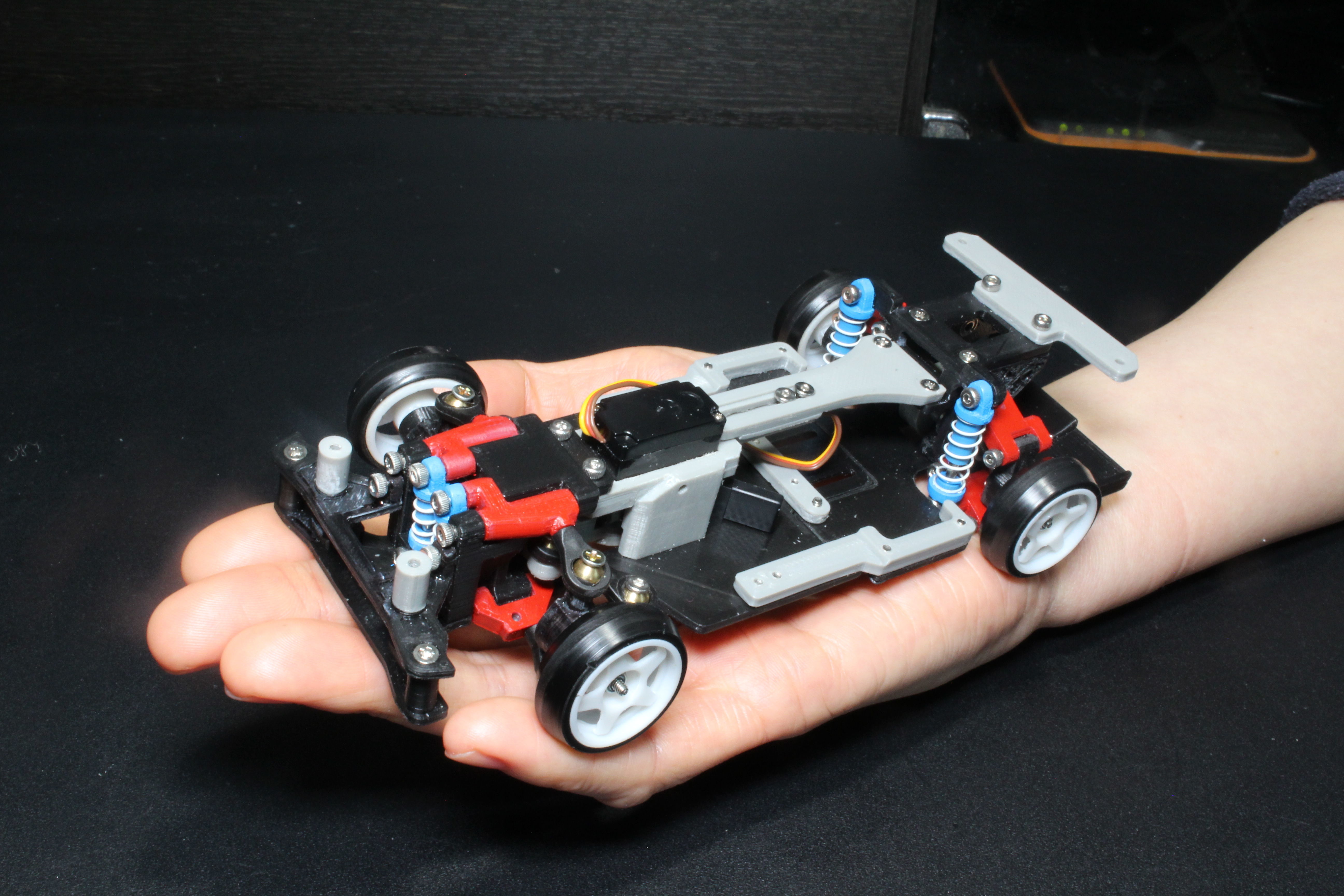 RWD drift chassis kit 3D print model_7